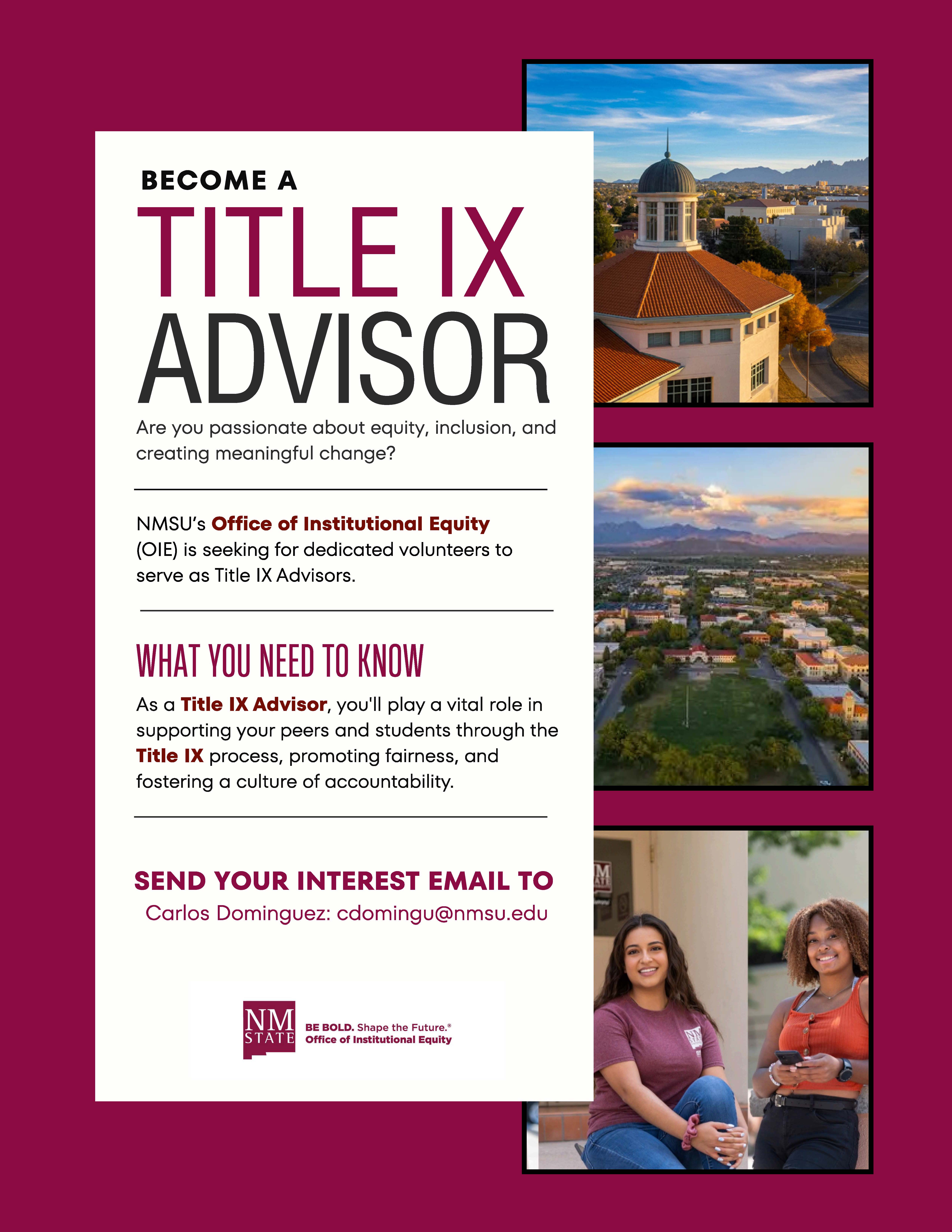 Title IX Advisor Volunteer Faculty 